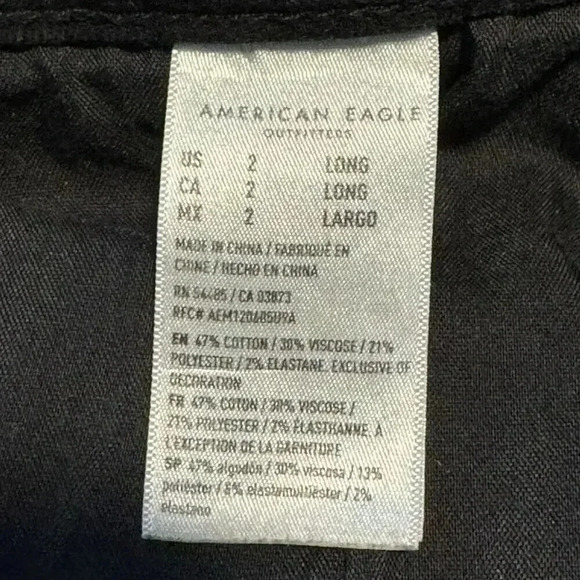 American Eagle Size 2 Long Black Next Level Stretch Highest Rise Jegging - Picture 4 of 7